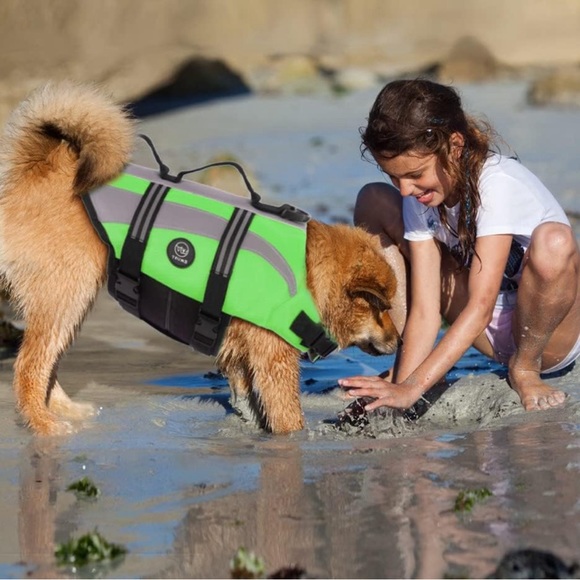 NWOT Size L Green EMUST Dog PFD Lifevest Life Preserver - Picture 5 of 11